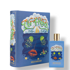 Scent Syndicate LLC Mes Bisous Out of Reach Extrait de Parfum bottle and illustrated blue box with nautical theme