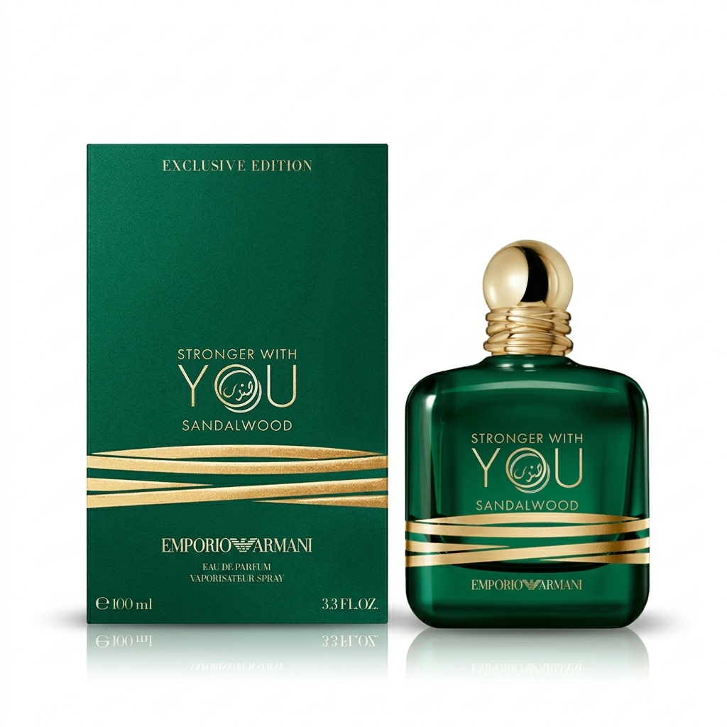 Emporio Armani Stronger With You Sandalwood Eau de Parfum bottle and box
